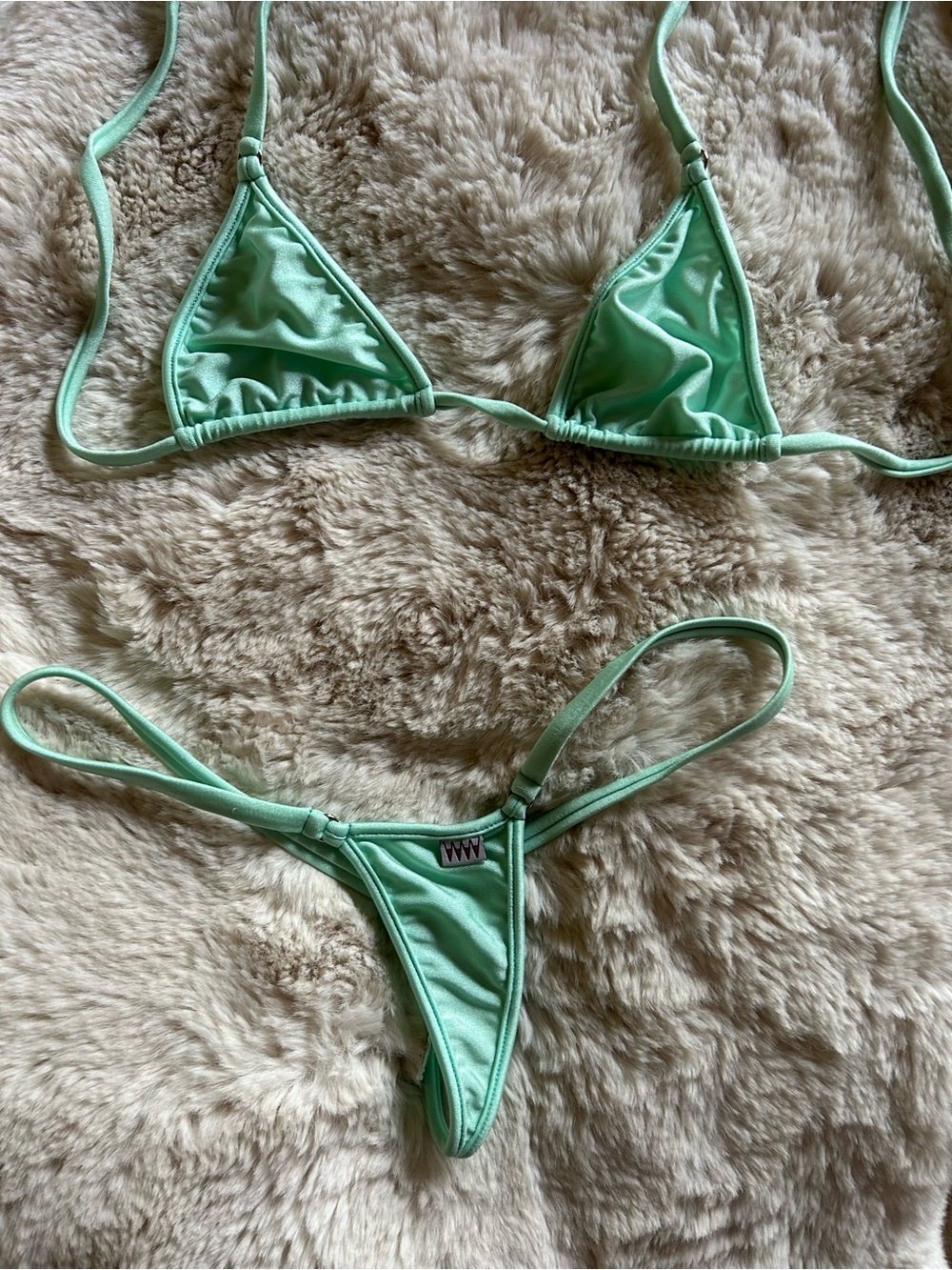 Wicked weasel vintage Mint Triangle String Bikini